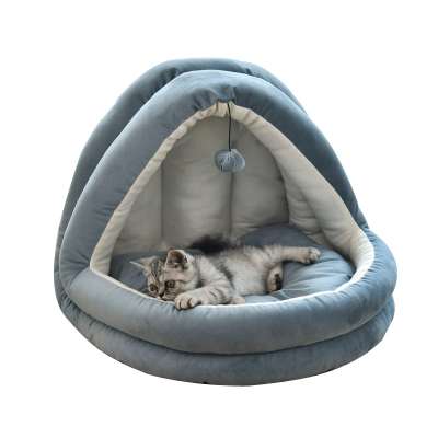 Best Selling Cat Pet Bed Premium Felt Cat Bed House Design Cute Pet Tent Small Dog Four Seasons Universal Pet Dog Bed